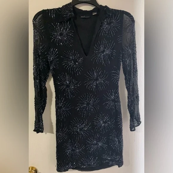 moda international silk dress Moda International Silk Beaded Dress